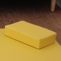 아이홀릭 대나무참숯 찜질방 레자베개 스펀지 인조가죽 다용도 사우나베개 차박 캠핑 병원 요양원 기숙사, 노랑