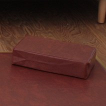 아이홀릭 대나무참숯 찜질방 레자베개 스펀지 인조가죽 다용도 사우나베개 차박 캠핑 병원 요양원 기숙사, 밤색, 1개
