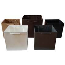 팬시파파 도시락쇼핑백 (크라프트무지 검정색 흰색 밤색 진회색 5PCS), 검정색 대, 5Ea