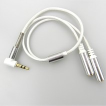 zalmon 3.5mm 이어폰분배기 Y잭 케이블, 실버, Y젠더