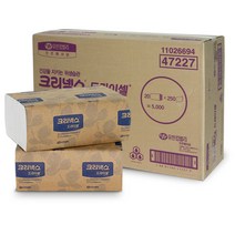유한킴벌리 47227 크리넥스 드라이셀 F250(VF) 5000매, 20개, 250매입