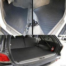 홉스 냄새없는 풀세트 고무매트, 그랜드스타렉스(5밴=11인승)(운전+조수석), (실내매트-빨강)