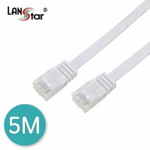 랜스타 UTP평면케이블 CAT.6 DIRECT (화이트 길이8종 블랙 길이8종), 화이트(LS-F6UTPD-5MW)