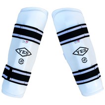 YES 공인 다리아대PU KTA공인 Shin Guard 다리보호대, 화이트