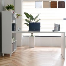 [룩홈] 멀티 600h형책상세트[1600형], 화이트