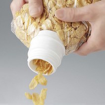 비닐봉지 뚜껑 후드캡 2사이즈 폴리백 마개, L, 1개