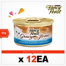 퓨리나 팬시피스트 화이트라벨 주식캔, 85g, 12캔, 그레이비러버스 흰살생선