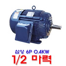 효성 모터 삼상 6극 0.4KW 2분의1마력 유도전동기, 1개