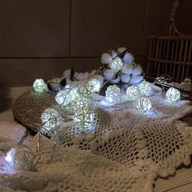 아리조명 LED 건전지 장식 조명 트리 전구 미니마볼 20p, 백색