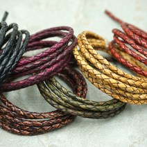 동서스토어 천연 소가죽 매쉬끈 3mm(90cm) 가죽공예재료 고급 소가죽끈 DIY 만들기재료, 01.라이트브라운