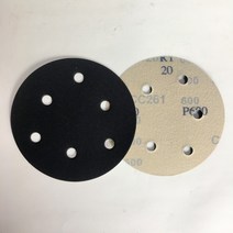 원형사포 종이 (샌딩페이퍼), 1000방5인치6홀 1장, 1개