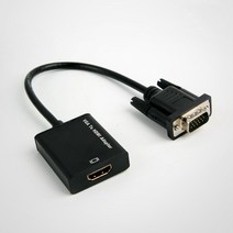 [ACZ_1800769] FW704 Coms VGA to HDMI 컨버터(오디오 지원).케이블타입 1080P. 20cm HDMI케이블 HDMI컴버터 컨버터 변환컨버터 영상신호변환기