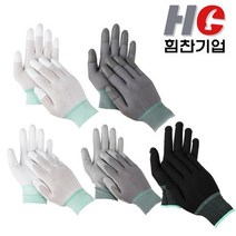 [힘찬기업] pu장갑, 03_(수입)내피(무코팅) 회색L, 1봉
