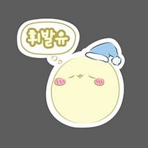 난누리 차량용 주유구스티커 데코 스티커 휘발유 경유 캐릭터, 달 휘발유, 1개
