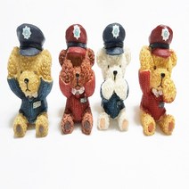 수제몰드 폴리스베어(3D) 4종 (개별선택가능), 입가린