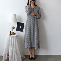 나뭇잎브이쉬폰원피스 1021295