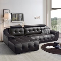 서광퍼니처 헤일로 CL라텍스 3인소파 + 우측 카우치, 다크브라운