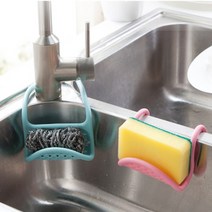 맘대로 걸어쓰는 수세미 거치대, 연블루, 1개