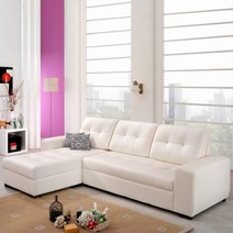 서광퍼니처 헤르본 케미컬라텍스 카우치 소파 인조가죽소파 우측카우치 2~3인, 크림베이지