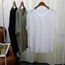 희상장 남자 기본 오버 유넥 반팔 티셔츠