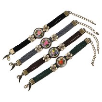 [후야몰]자수용/꽈배기플라워원형팔찌/4종류/당일발송, CF193