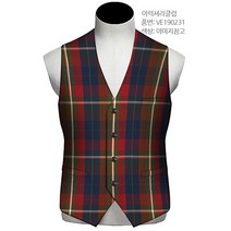 이럭셔리클럽 스포티즘 캐주얼 체크 조끼 맞춤조끼 베스트 (VE190231)