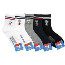 좋은면양말 찰리와 스누피 5족세트