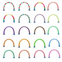 파티스 아치형 매장입구 형광가랜드 PVC 사각 하트, 화이트대칭