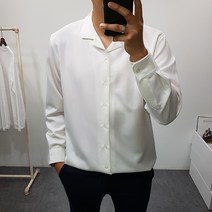 구스마켓 남성용 무지 레트로 오버핏 셔츠