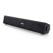 바형 스피커 / PC 스피커 / 2채널 / USB 전원 / 3W / LED LCD 모니터용 사운드바, 블랙, 229907