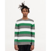 [지아니루포] Bw656 헤더컬러드 스트라이프 니트(Gn)