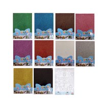 경원상사 반짝이(글리터)펠트지 단색10매(접착)12color, 01. 보라(10매/접착)