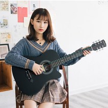 38인치 고퀄리티 어쿠스틱기타 클래식통기타 포크기타 초보 입문용 남여공용, 썬레드, SD108