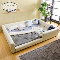 모건리빙 BEST 보니타 저상형 패밀리침대, 02_보니타 가드형 프레임 Q+SS(화이트)