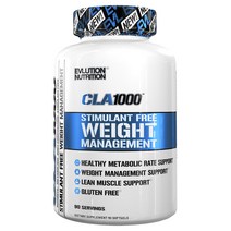 Evlution Nutrition CLA 1000mg 웨이트 매니지먼트 소프트젤, 90개입, 1개