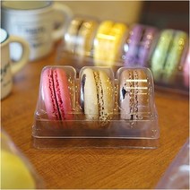 마카롱몰드 3구 (투명 마카롱박스) 50개입 페트재질, 50개