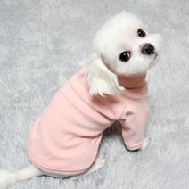 도기코디 무지 폴라 강아지옷 티셔츠, 핑크