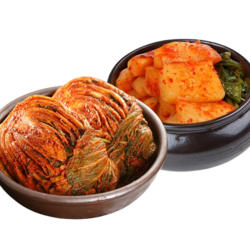 [제주 용암해수] 보쌈김치 1kg + 총각김치 1kg (국내산 100%)