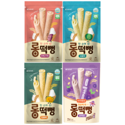 롱떡뻥 4종 자색고구마 30g 1개+시금치 30g 1개+단호박 30g 1개+블루베리 30g 1개, 고구마+시금치+단호박, 1개, 120g