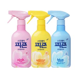 피죤 섬유탈취제 오리지널 430ml x 3종 세트 (핑크로즈+옐로미모사+블루비앙카)