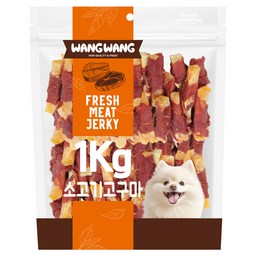 왕왕 강아지 대용량 간식, 1kg, 1개, 혼합맛(소고기/고구마) · 1개 · 1kg