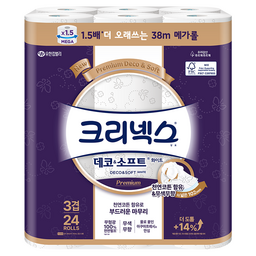 크리넥스 데코 앤 소프트 화이트 천연펄프 3겹 고급롤화장지, 왜 선택해야 할까?