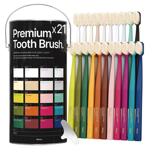 헤트라스 파스텔 프리미엄 스케일링 이중 미세 탄력모 칫솔 + 칫솔캡