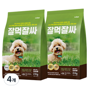 잘먹잘싸 6free 강아지 사료, 연어, 2kg, 4개