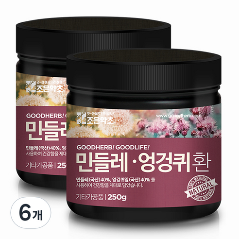 조은약초 프리미엄 민들레엉겅퀴환, 6개, 250g