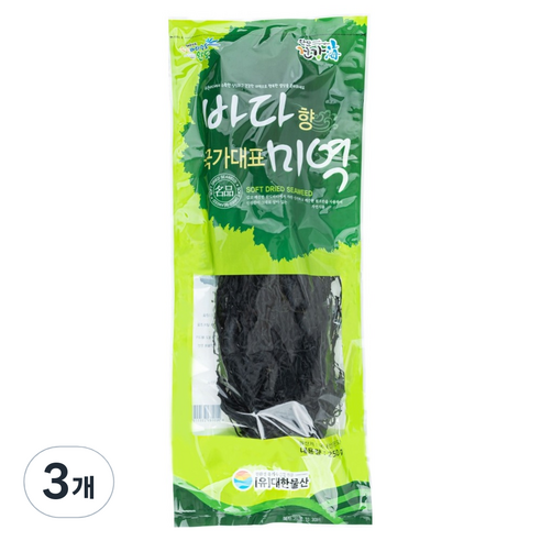 완도건강해 100% 완도산 건미역, 250g, 3개