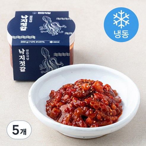 [로켓프레시] 연안식당 낙지 젓갈, 200g, 5개