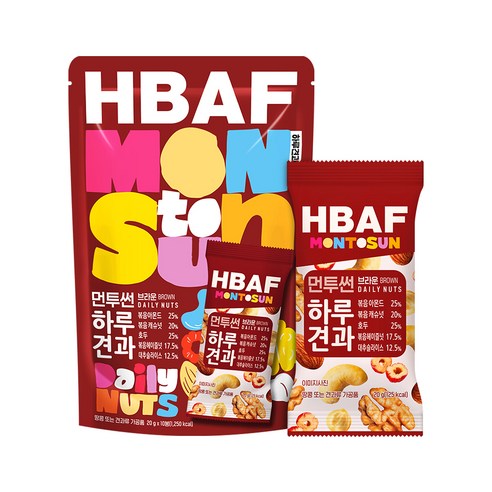 바프 먼투썬 하루견과 브라운 10p