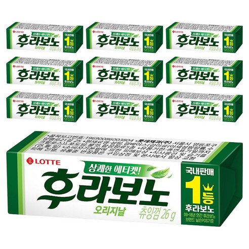 롯데웰푸드 후라보노 오리지날 츄잉껌 9p