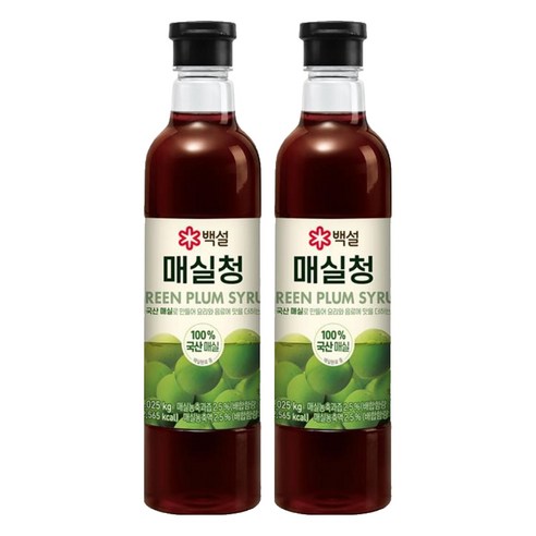 백설 매실청, 1.025kg, 2개